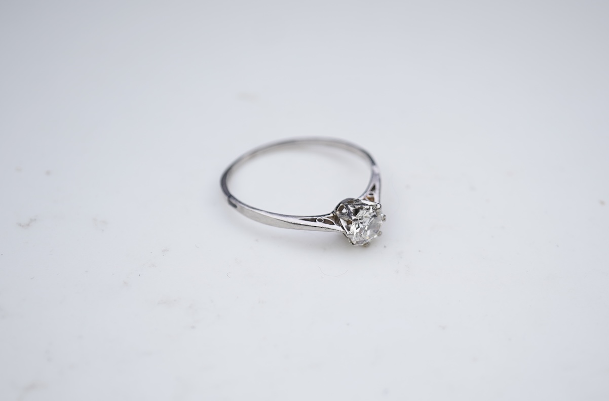 A diamond solitaire ring, early 20th century